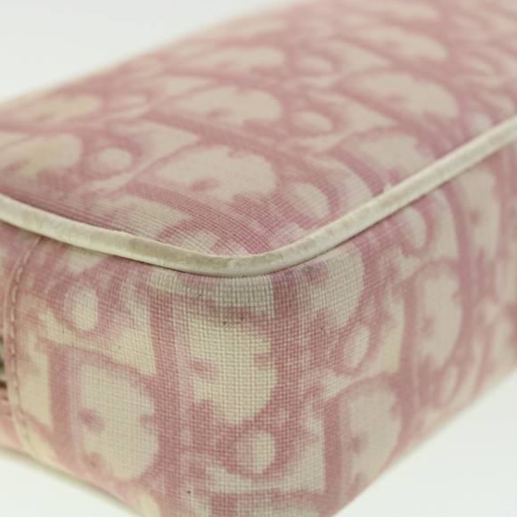Christian Dior Trotter Canvas Pouch Pink Auth 36609 - Picture 14 of 16